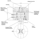 Frank Bacon #SJ-300SG, Hydraulic Wedge Grips, 55KIP (250kN), new - Image 3