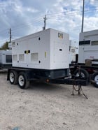 45 KW Caterpillar #XQ45, trailer mounted, sound attenuated enclosure, Tier 2, 10459 hours, 2006, $23k - Image 1