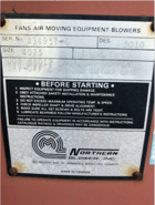 40700 cfm, Northern Blower #Series-5010, centrifugal fan - Image 4