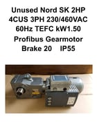 2 HP 1660 RPM Nord Helical Bevel AC Gear Motor, 15:30 ratio, 230/460 Volts, new (2 available) - Image 1