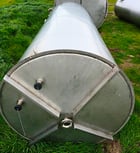 2400 gallon Stainless Steel single wall storage tank, 5' 6" dia. x 14' H, cone top, flat bottom - Image 3