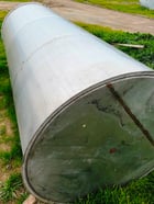 2400 gallon Stainless Steel single wall storage tank, 5' 6" dia. x 14' H, cone top, flat bottom - Image 4
