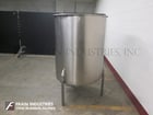 226 gallon Chem Tek, 304 Stainless Steel single wall tank, 38" diameter x 47" straight wall, lift up lid - Image 5