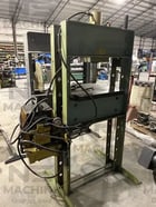 50 Ton, Enerpac, hydraulic H-frame press, 6" stroke, 28.75" btwn side frames, 13" x12" table - Image 3