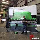 110 Ton, Ermaksan #Evo-III, 8.5' OA, 10.8" stroke, 16" throat, Delem DA-69T, 4-Axis Back Gauge - Image 3