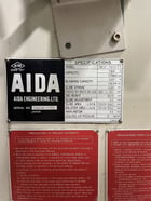 176 Ton, Aida #NC2-160(1), double crank gap frame press, 5.12" stroke, 12.4" Shut Height, 40-85 SPM, air - Image 7