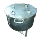 25 gallon Stainless Steel Tank, (3) Lid retaining clamps. (2 available) Handles - Image 1