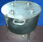 25 gallon Stainless Steel Tank, (3) Lid retaining clamps. (2 available) Handles - Image 3