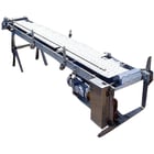 24" wide x 9.6' long, Stainless Steel Belt Conveyor, Adjustable height w/ caster feet and 12" x 18" magnet - Image 2