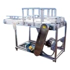 Arrowhead Conveyor, Bottle Combiner Conveyor, 1.5/0.75 HP, (5) 4-1/2" belts, (1) 7-1/2" belt, 13" H Clearance - Image 1