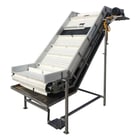 40" wide, Incline Conveyor, 1 HP, 38" wide plastic belt, 5" sidewalls, 36" Infeed elevation, 87" Discharge - Image 1