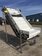 40" wide, Incline Conveyor, 1 HP, 38" wide plastic belt, 5" sidewalls, 36" Infeed elevation, 87" Discharge - Image 9