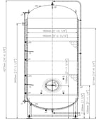 1860 gallon Ripley Stainless 60 BBL Brite tank, Stainless Steel construction, 20 psi, 2000 - Image 3