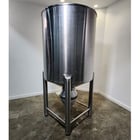 Stainless Steel Sanitary Dry Storage Bin Hopper, 32 cu.ft., 44" diameter x 48" vertical side, 11" discharge - Image 1