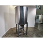 Stainless Steel Sanitary Dry Storage Bin Hopper, 32 cu.ft., 44" diameter x 48" vertical side, 11" discharge - Image 2