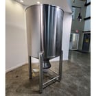 Stainless Steel Sanitary Dry Storage Bin Hopper, 32 cu.ft., 44" diameter x 48" vertical side, 11" discharge - Image 3