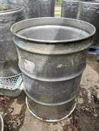 55 gallon Stainless Steel Drum, 22.5" diameter x 34" L, 2 qty. - Image 1