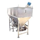 360 gallon APV, Dual APV Stainless Steel Feeding Hopper Tank with Pumps, 6' L x 3' width x 1' 6" H infeed - Image 1