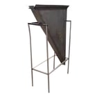 Stainless Steel Funnel Tank/Hopper, 4" width x 3' 8" L top infeed, 4" width x 5" L bottom discharge - Image 1