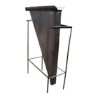 Stainless Steel Funnel Tank/Hopper, 4" width x 3' 8" L top infeed, 4" width x 5" L bottom discharge - Image 2