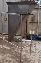 Stainless Steel Funnel Tank/Hopper, 4" width x 3' 8" L top infeed, 4" width x 5" L bottom discharge - Image 3