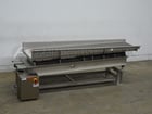 25" wide x 9.8' long, Smalley #EMC2+, Stainless Steel, trough style vibratory feed conveyor with (12) product - Image 1