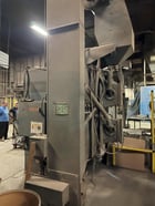 DE, Wye type spinner ahngerf blast cleaning machine, 48" x66" opening, (2) 10 HP wheels - Image 1