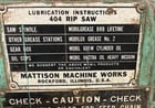 Mattison #404, Straight Line Rip Saw - Image 3