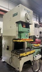 220 Ton, Seyi #SN1-220, single pt gap frame press, 8.66" stroke, 17.72" die height, 4.33" adj., 25-55 SPM - Image 3