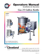 25 gallon Cleveland #KGL25T, gas jacketed tilting steam kettle is brand new,never used, 2021 - Image 2