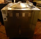 80 gallon Cleveland #KGM80CP, stationary Natural gas steam kettle, Stainless Steel spring assist EZ-Lift cover - Image 1