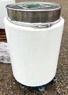 55 gallon Stainless Steel Drums w/Clamp on Lid and Bottom outlet, 22" diameter x 33" depth x 43" H, qty. 5 - Image 5