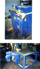 Atlas, wire ring coiler, 36" ring diameter, 3/16" wire diameter, 100 FPM, 12 roll 2 plane straightener, 1985 - Image 1