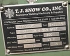200 KVA Lors #1200AP-30, press type spot welder, 30" throat, 3" arm diameter, Intertron 108 Control - Image 3