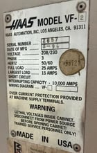 Haas #VF-2, CNC vertical machining center, 20 automatic tool changer, 30" X, 16" Y, 20" Z, 1000 RPM, 40 - Image 9