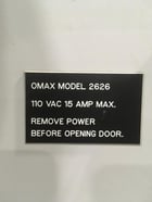 Omax #2626, waterjet cutters, 26" x 26" cutting area, 40000 psi pump pressure, 20 HP, hopper, 2002 - Image 9