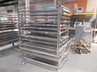 Heavy Duty Stainless Steel Mobile Cart, Other (12) 57" x 30" x 1-1/2" deep trays, (4) casters, qty. 2 - Image 1
