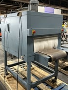 Shanklin #T-7F, shrink tunnel with teflon, variable speed conveyor w/casters - Image 3