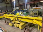 15 Ton, Wright bridge crane, underslung single girder, 20' bridge, 20' lift, radio & pendant Control - Image 1