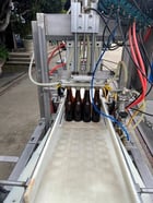 Meheen #M4, Filler, Crowner & Rinser, 4-Head Inline, 36" L flat discharge table, 6" H labels, 3-1/4" width X - Image 6