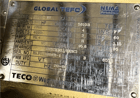 600 HP 1700 RPM Teco - Westinghouse, Frame 5810B, TEFC, w/gearbox, 4000 Volts - Image 2