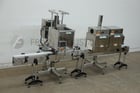 Axon #EZ300, automatic, tamper evident shrink neck bander or sleeve label applicator with shrink tunnel - Image 1