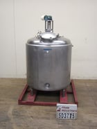 550 gallon Mueller, 304 Stainless Steel jacketed dual agitation, dome top, 2-1/2" sanitary center bottom - Image 1