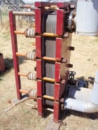 32 sq.ft., Alfa-Laval, Plate Heat Exchanger, (16) 17" W x 47" H x 3/8" thick graphite plates, 21 liter - Image 1