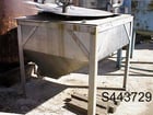 30 cu.ft. Hopper, surge bin, Stainless Steel, 4' x 4' x 16" straight side, 6.5" flanged discharge - Image 1