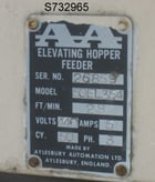 10 cu.ft. Aylesbury Automation Ltd. #50EL354, Hopper, bottle infeed, Carbon Steel, 27" x 27" x 20" deep, 7" - Image 4