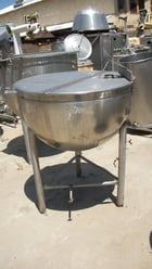 80 gallon Jacketed Kettle, Stainless Steel, 38" diameter x 21" deep Bowl, 2" center bottom discharge, (3) - Image 1