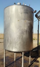 850 gallon CE Howard, 304 Stainless Steel Tank, Jacketed, Agitated, 75 psi, 5' diameter x 6-1/2' straight side - Image 3
