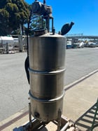 100 gallon Stainless Steel Mix Tank, Agitated, 24" diameter x 54" straight side, dish top and bottom - Image 3
