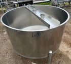 200 gallon Stainless Steel Cone-Bottom Tank, 48" diameter x 24" deep, 2" diameter Center bottom outlet, (2) - Image 1